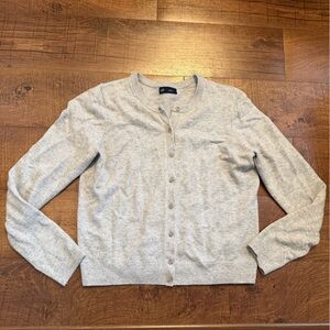 Light Gray Women's Button-Front Sweater Cardigan